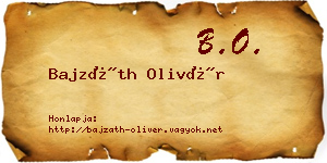 Bajzáth Olivér névjegykártya