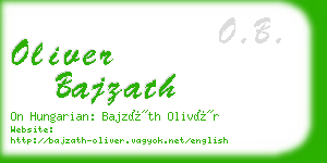 oliver bajzath business card